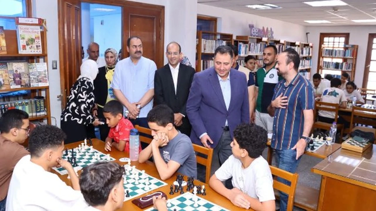 بطولة الشطرنج تُسجل انطلاقها في مكتبة مصر العامة بدمياط